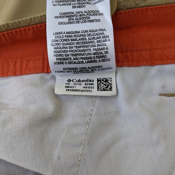 Columbia Men's Khaki Cotton Shorts 34 - Picture 9 of 9